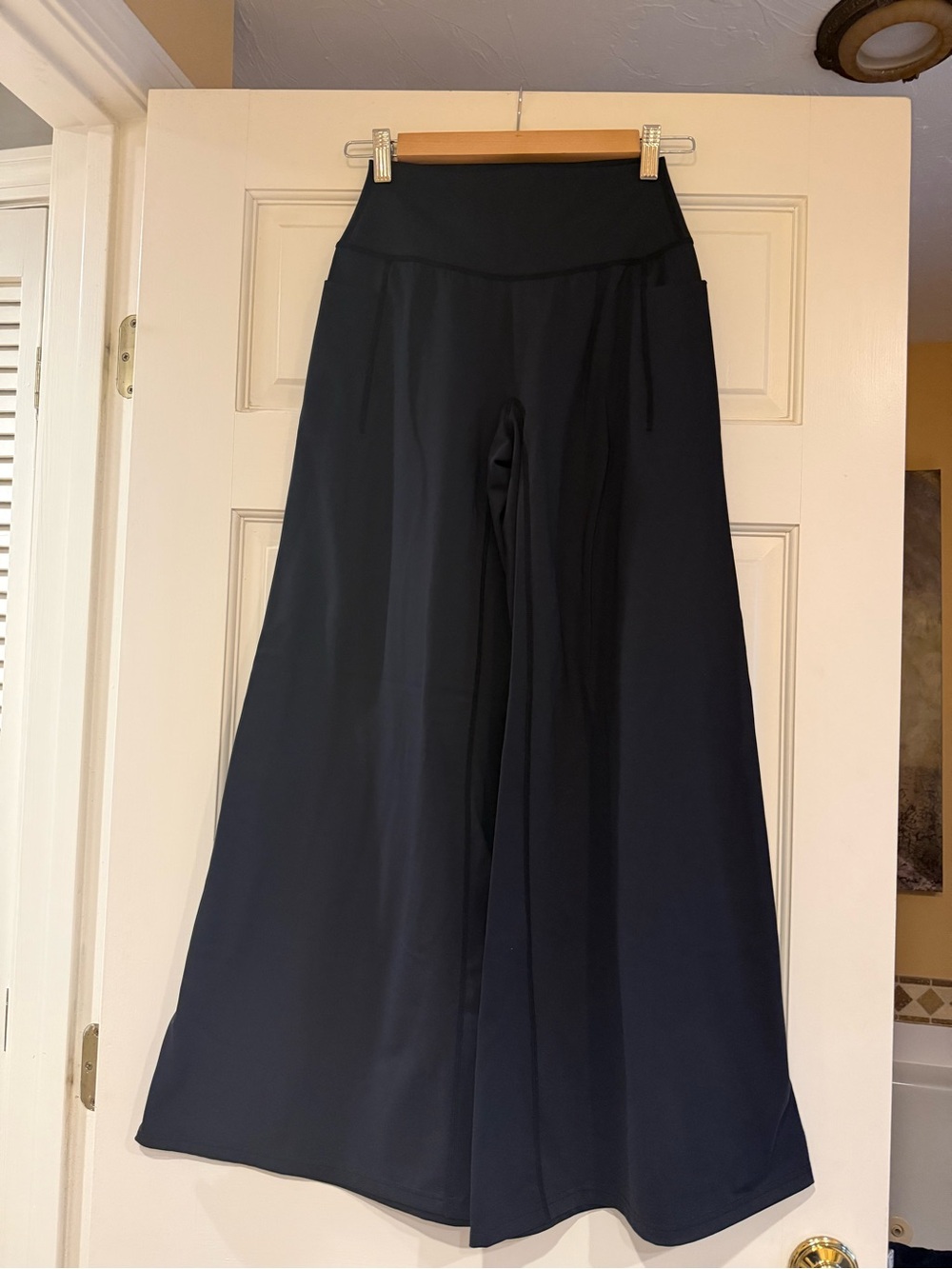 OQQ Wide Leg High-Waist Pants - Black